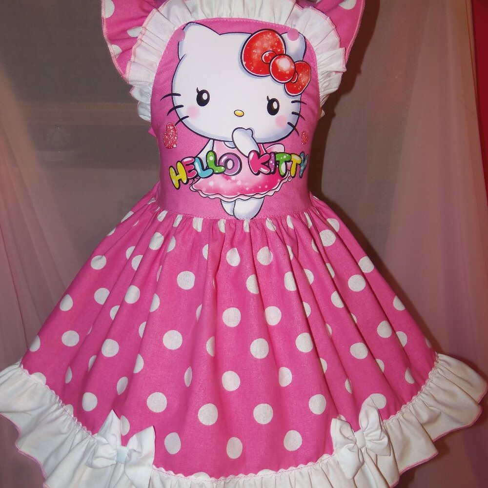 Hello Kitty Polka Dots Dress Size 3t  Kids NEW
